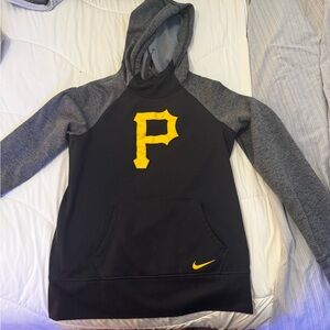 Nike Black and Gray Sweater with Yellow Accents